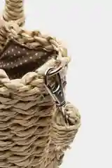 Бежевый соломенная сумка, пляжная сумка