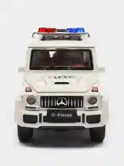 Красный инерционная машина Мерседес гелендваген полиция металлическая, с озвучкой