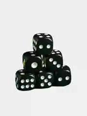 Кости игральные, кубики для настольных игр, белые и черные, набор 2, 4, 10 штук
