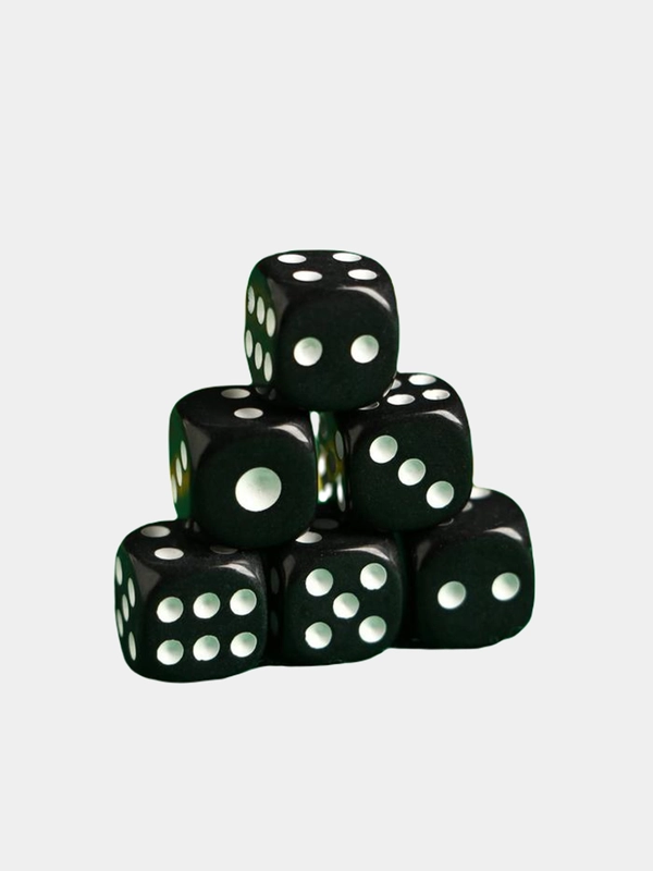 Кости игральные, кубики для настольных игр, белые и черные, набор 2, 4, 10 штук