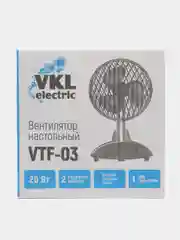 Настольный вентилятор VKL electric VTF-03 Gray, 20 Вт, 2 режима, 220 В