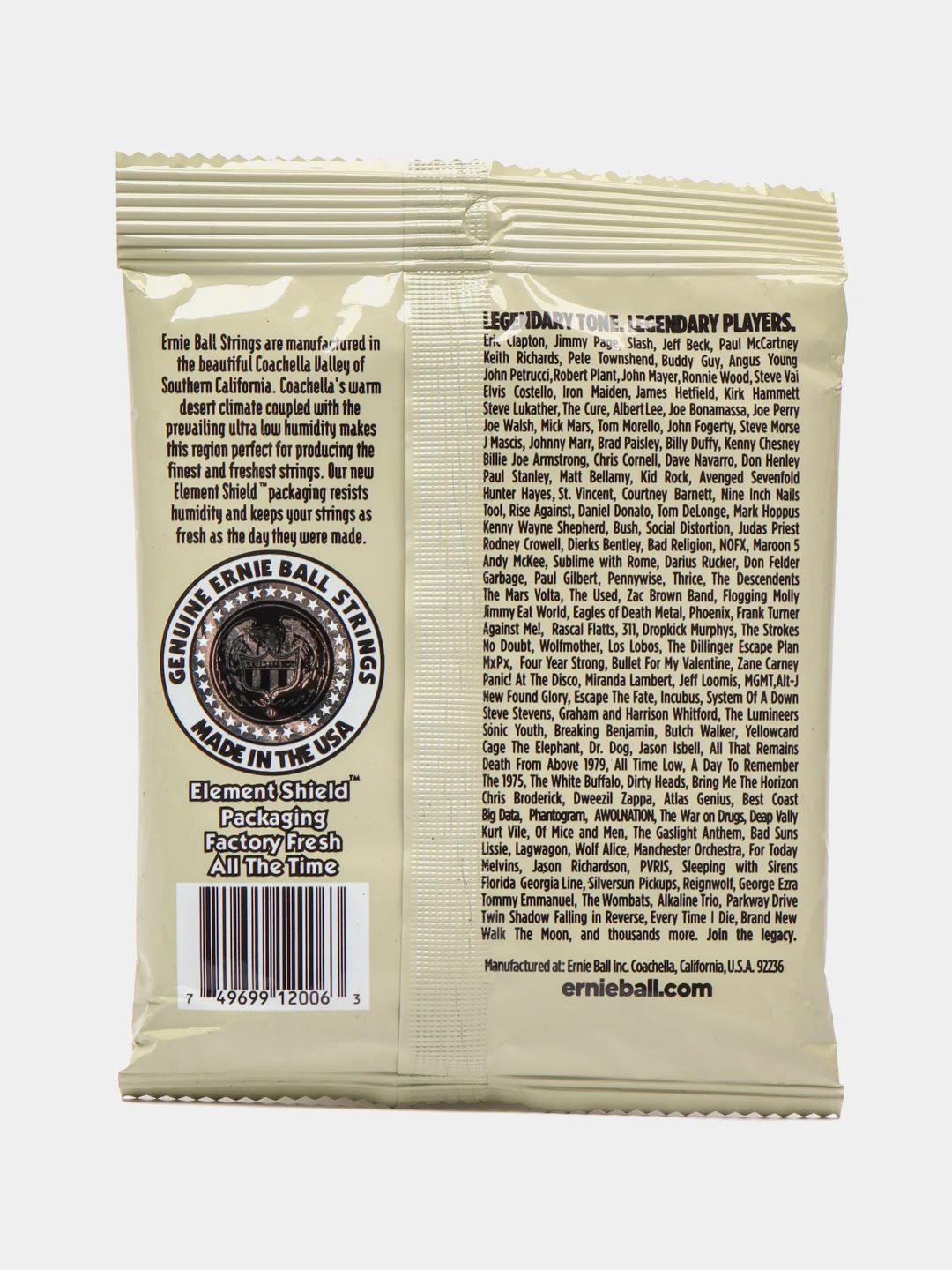 Струны для акустической гитары Ernie Ball Earthwood 2006