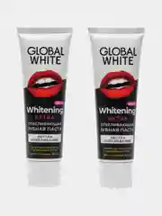 Зубная паста отбеливающая с углем Extra МЯТА 2 штуки, 100 г Global White