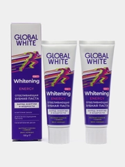 Зубная паста отбеливающая Energy 2 шт по 100 гр Корица+Перец Global White RDA 110