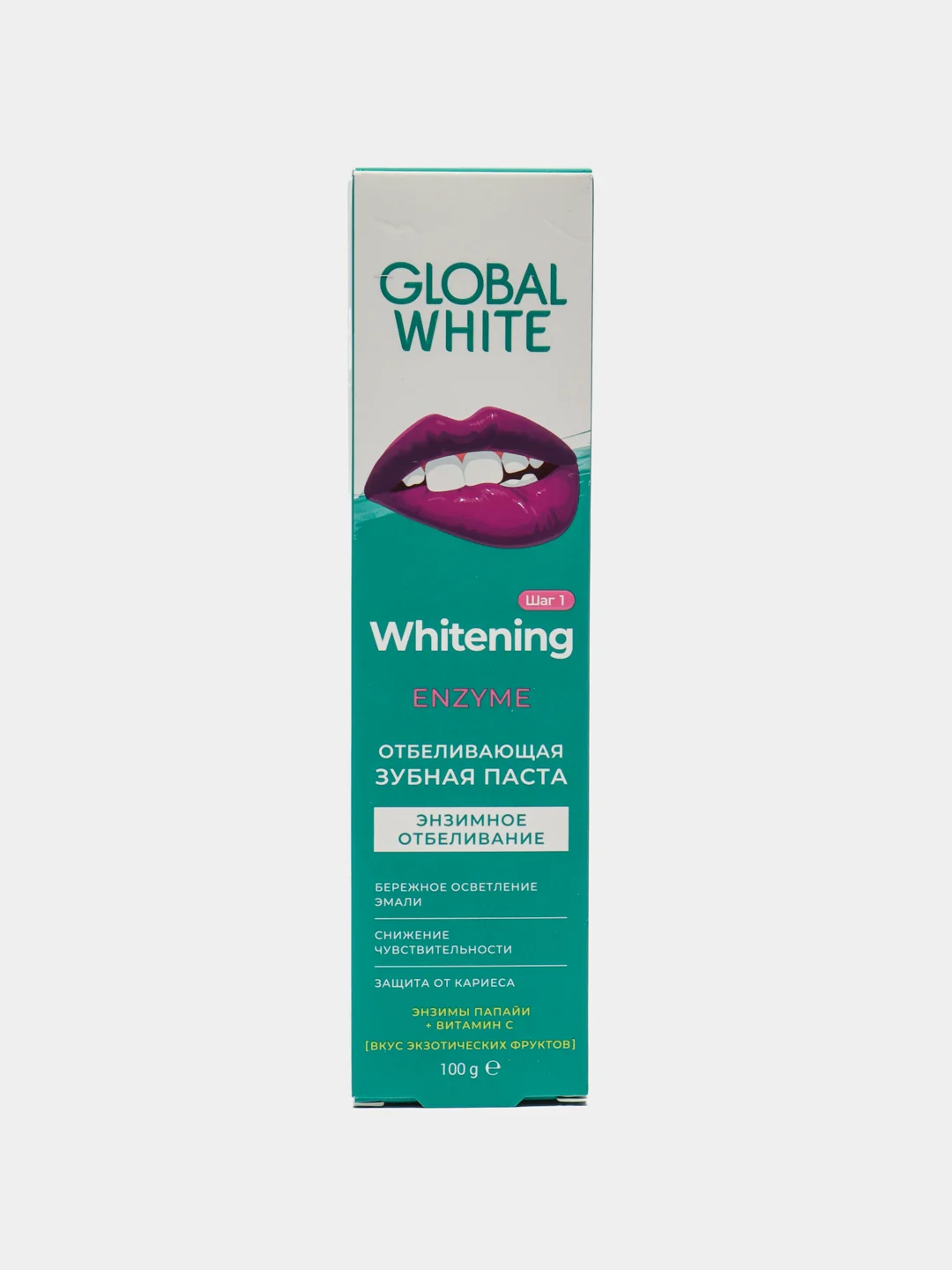 Зубная паста 2 шт, 100 г Экзотические Фрукты Global White RDA 70
