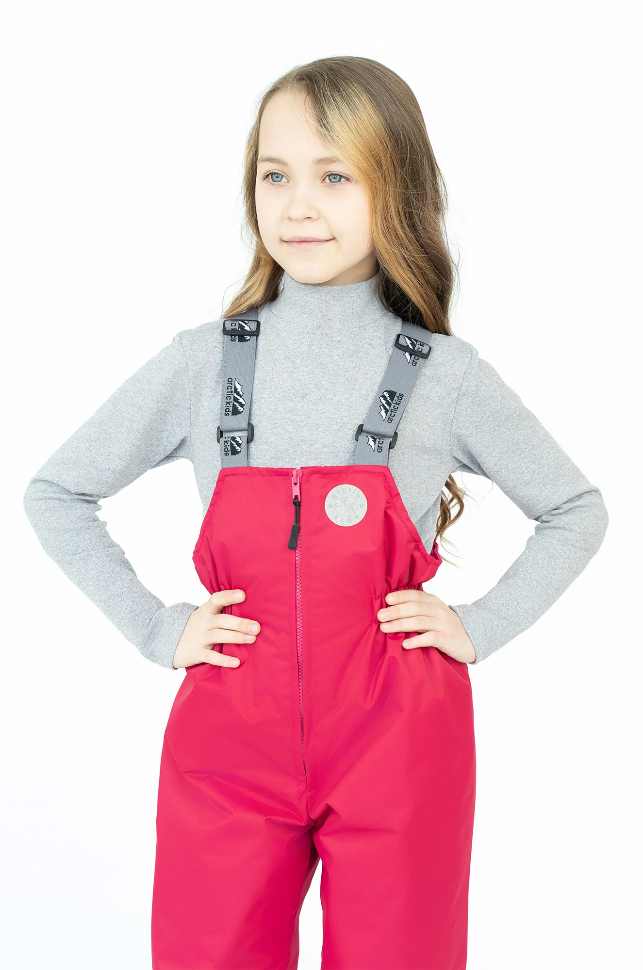 Тёмно-розовый полукомбинезон детский, Arctic kids, до -5 градусов