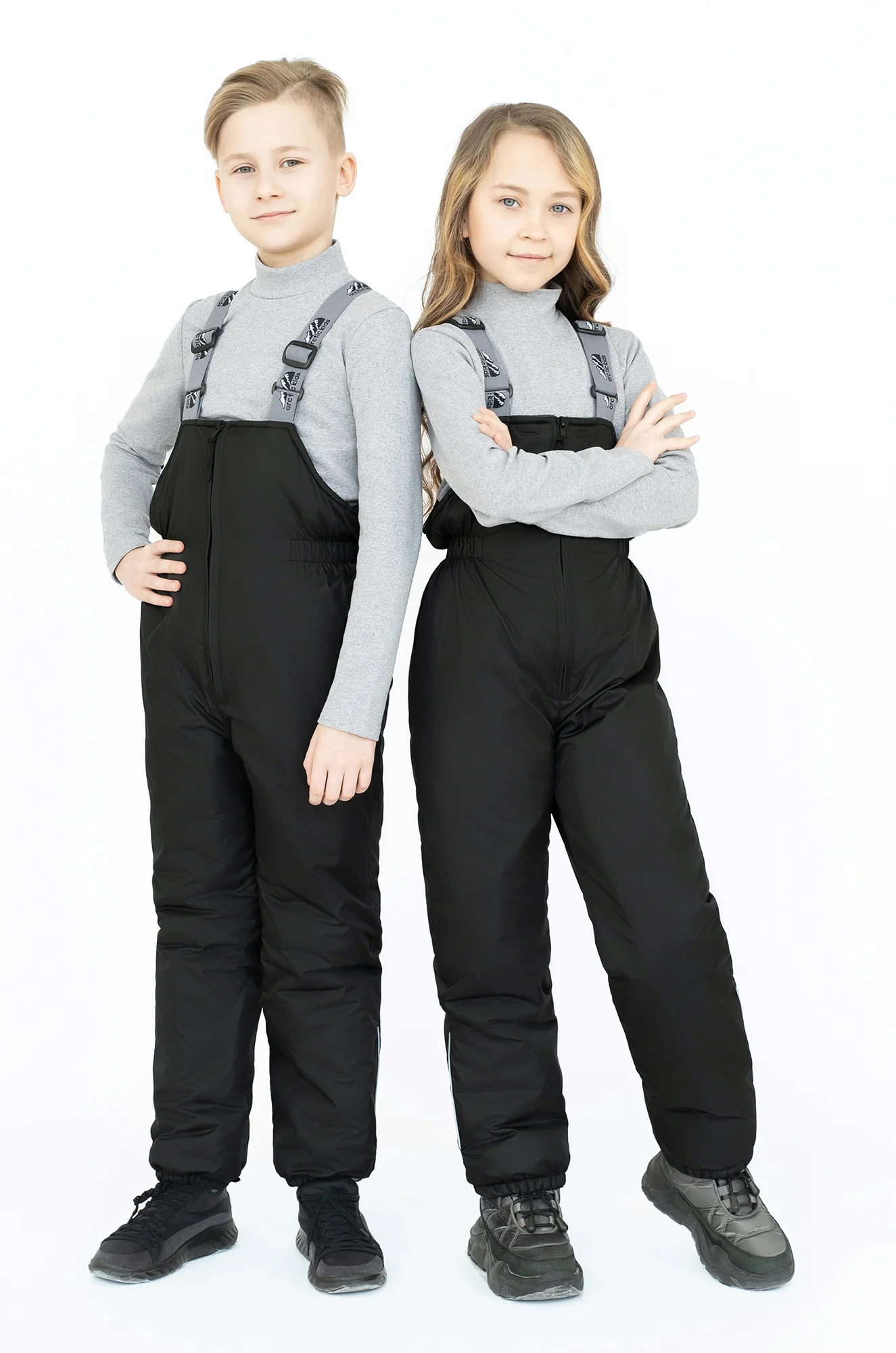 Черный полукомбинезон детский, зима до -20, Arctic kids