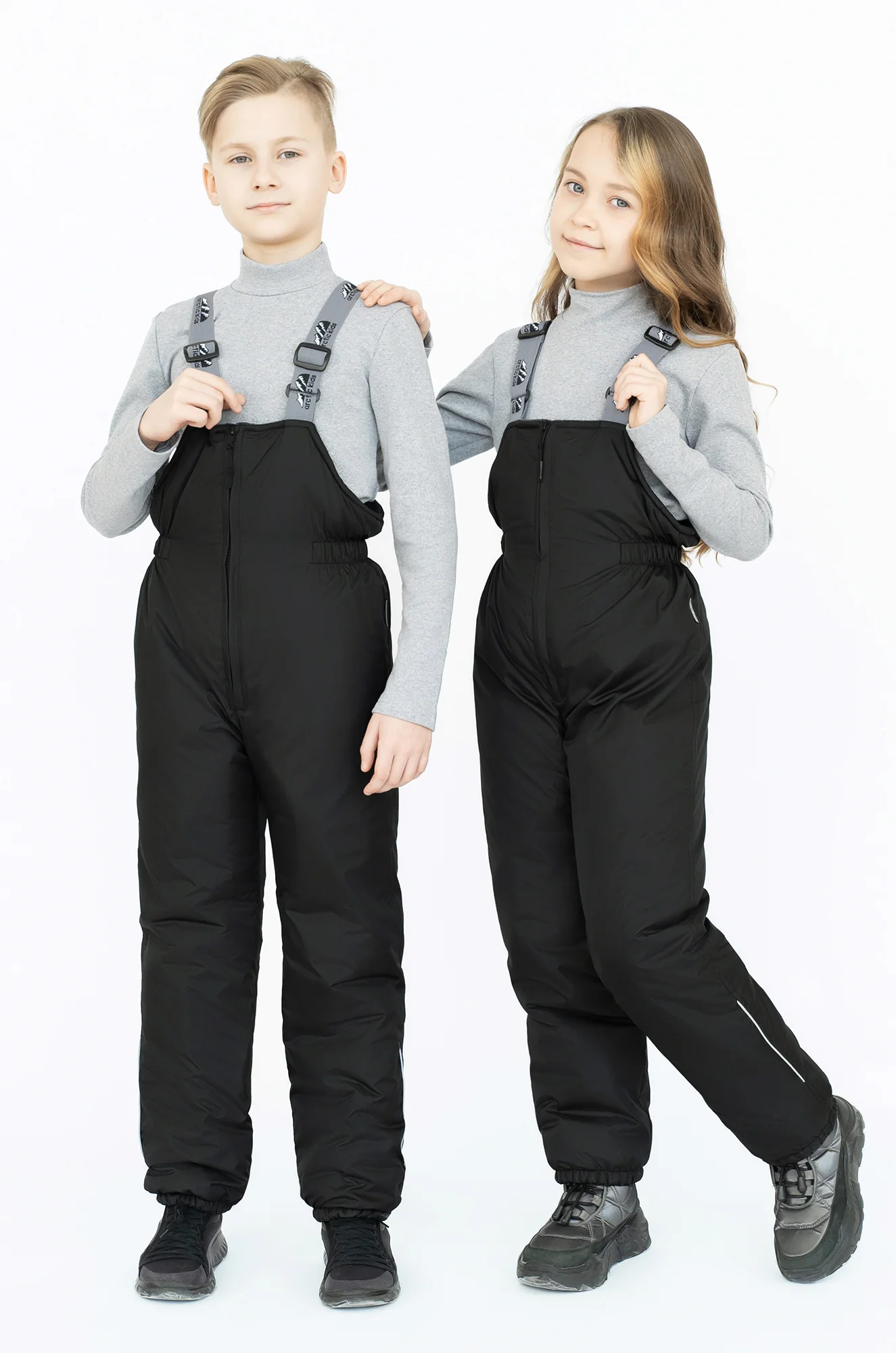 Черный полукомбинезон детский, зима до -20, Arctic kids