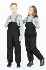 Черный полукомбинезон детский, зима до -20, Arctic kids