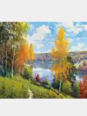 Алмазная мозаика "Пейзаж" 40х50 см, без подрамника, полная выкладка