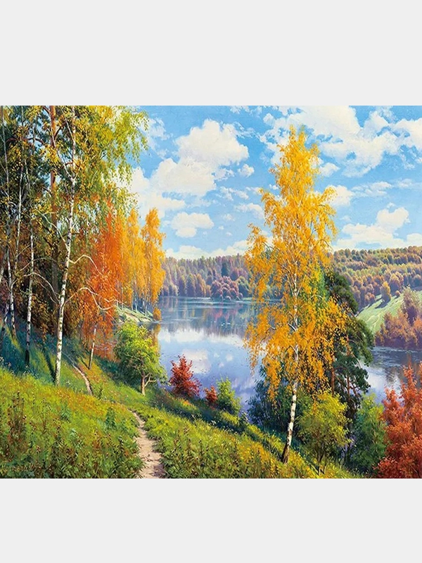 Алмазная мозаика "Пейзаж" 40х50 см, без подрамника, полная выкладка