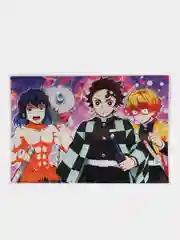 Бордовый плакат аниме Клинок рассекающий демонов, ДжоДжо, JoJo, Kimetsu no Yaiba