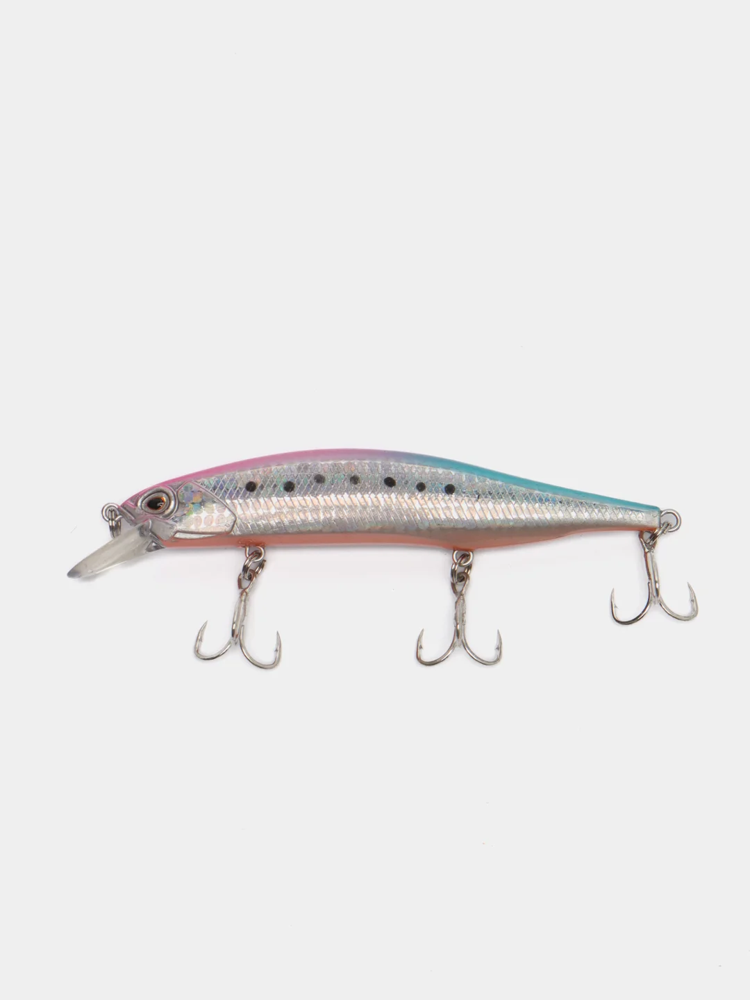 Серебряный рыболовный воблер "Минноу" (Minnow), 11 см, 15 г, 7 цветов