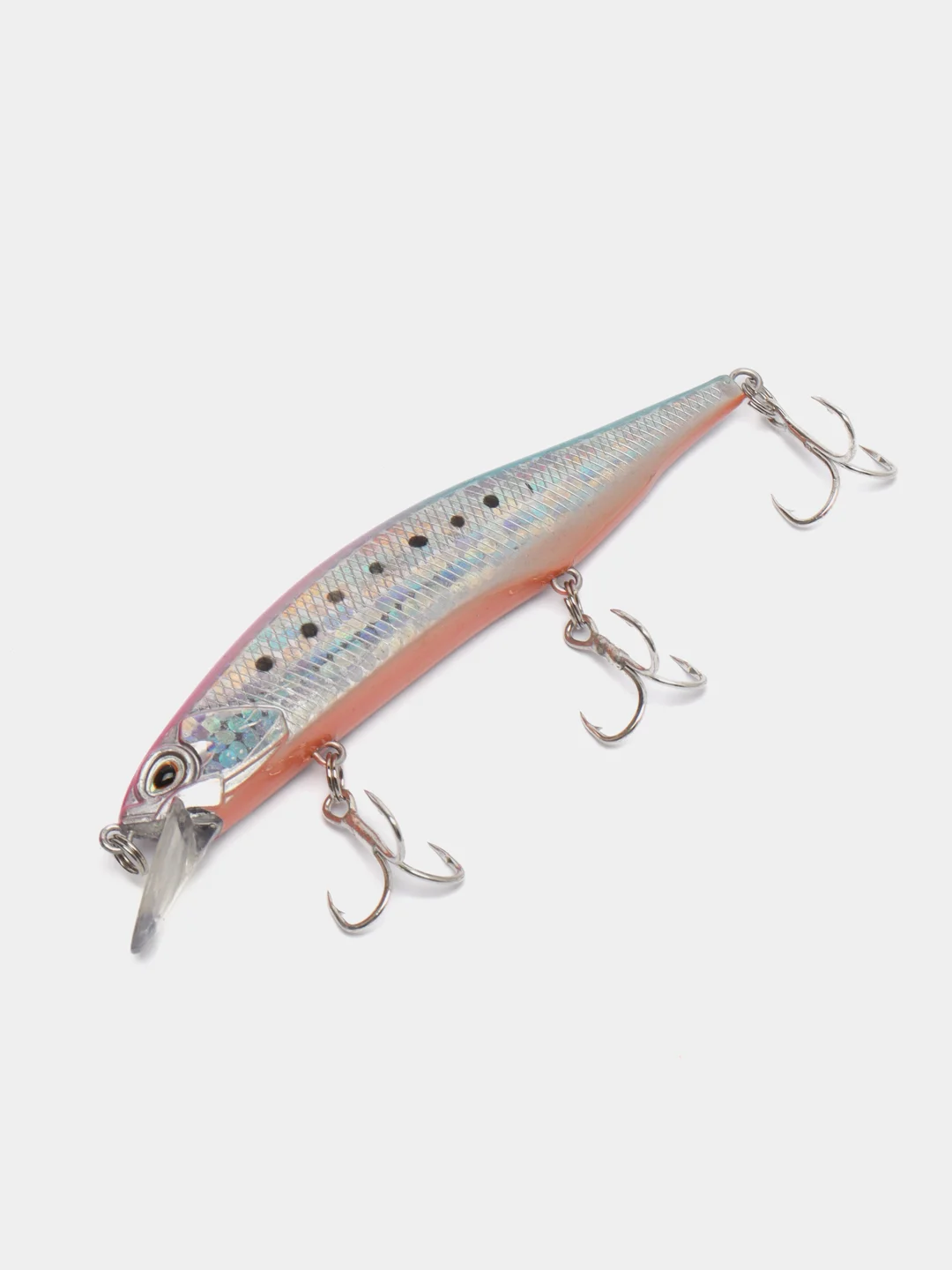 Серебряный рыболовный воблер "Минноу" (Minnow), 11 см, 15 г, 7 цветов