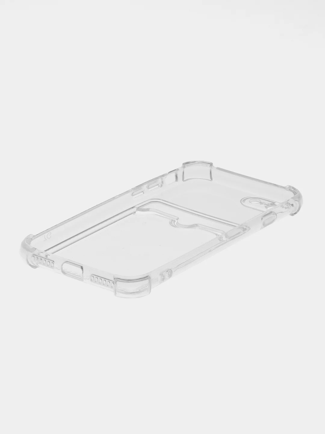 Чехол с карманом для карт iPhone 11/XR/12/13/XS/6s/7/8/SE/Pro/Max/Plus/mini, силиконовый