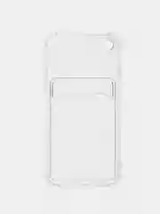 Чехол с карманом для карт iPhone 11/XR/12/13/XS/6s/7/8/SE/Pro/Max/Plus/mini, силиконовый