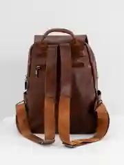 Коричневый женский рюкзак из экокожи PU