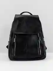Черный женский рюкзак из экокожи PU
