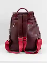 Бордовый женский рюкзак из экокожи PU