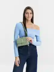 Оливковый сумка-клатч