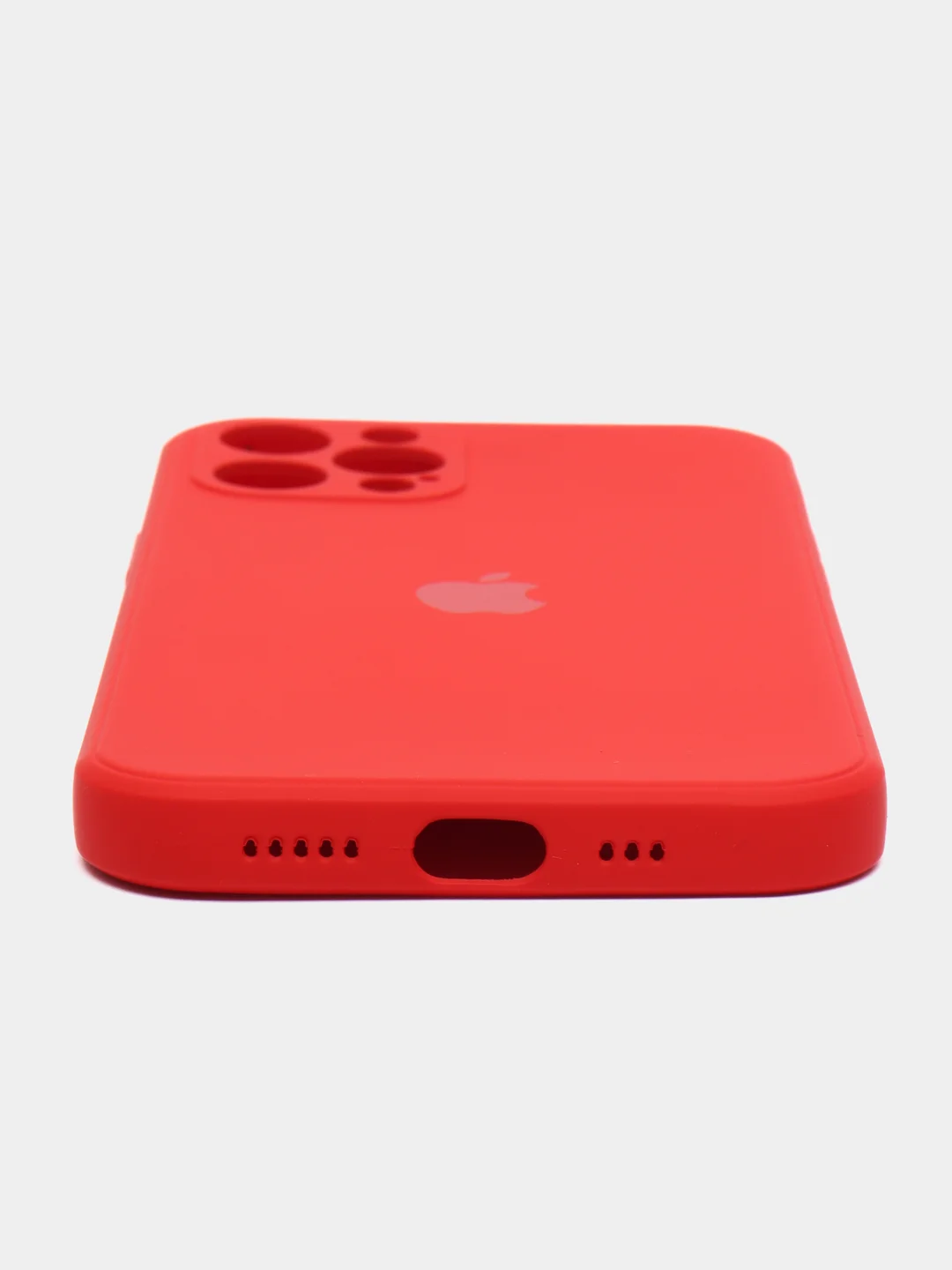 Красный чехол на iPhone 13, 12, 11, XR, 7, 8, SE, 8+, 7+, 6s, 6, Pro, Max, силиконовый