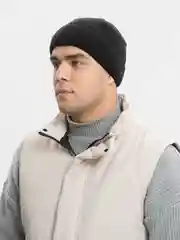 Угольный шапка мужская, утепленная флисом