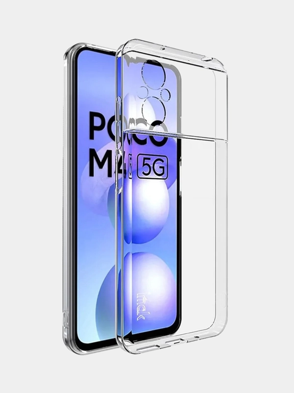 Чехол Xiaomi Poco M4 5G, Сяоми Поко М4 5G прозрачный силиконовый с защитой камеры