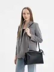 Черный женская сумка LaFemme, с двумя ремешками