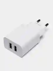 Белый сетевое зарядное устройство, 2 USB, 2.4 А