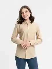 Хаки рубашка женская