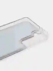 Синий чехол силиконовый жидкий с блестками Samsung S21 Plus + Ultra