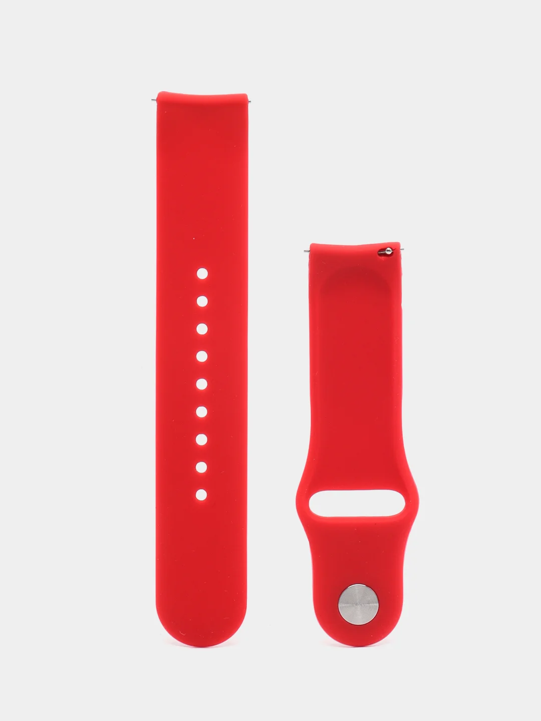 Коралловый силиконовый ремешок для Xiaomi Amazfit Bip / Huawei / Haylou / Samsung, с кнопкой, 22 мм