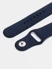Темно-синий силиконовый ремешок для Xiaomi Amazfit Bip / Huawei / Haylou / Samsung, с кнопкой, 22 мм