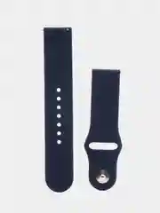 Темно-синий силиконовый ремешок для Xiaomi Amazfit Bip / Huawei / Haylou / Samsung, с кнопкой, 22 мм