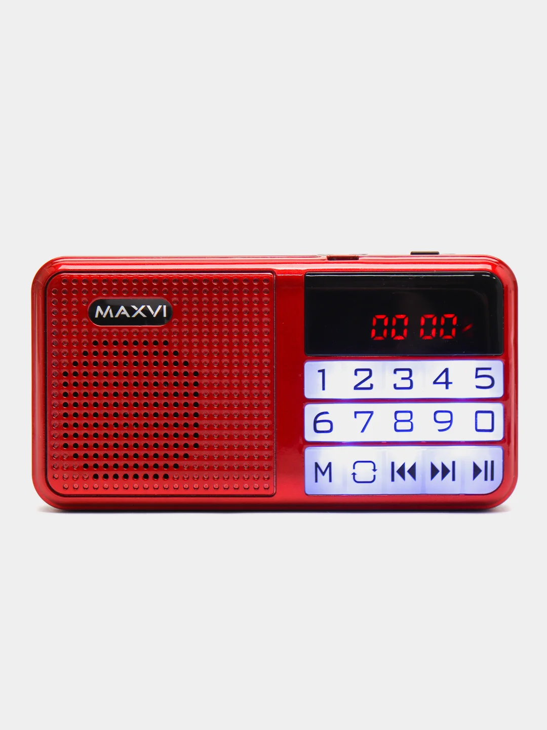 Красный радиоприёмник Maxvi PR-02