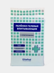 Пелёнки для собак гелевые с хлоргексидином Elitepad "Chlorhexidine", 60 х 60 см, 10 шт/уп
