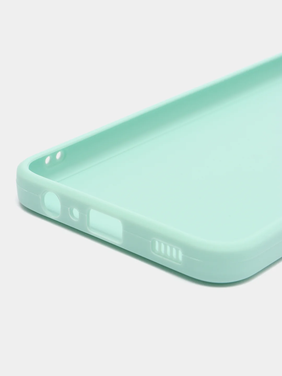 Мятный силиконовый чехол Samsung Galaxy A03 (Самсунг Галакси А03) прозрачный