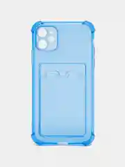 Лазурный чехол для iPhone XR, 11, 12, 13, 14, Pro, Pro Max, 7 / 8, 7 Plus, с карманом для карт