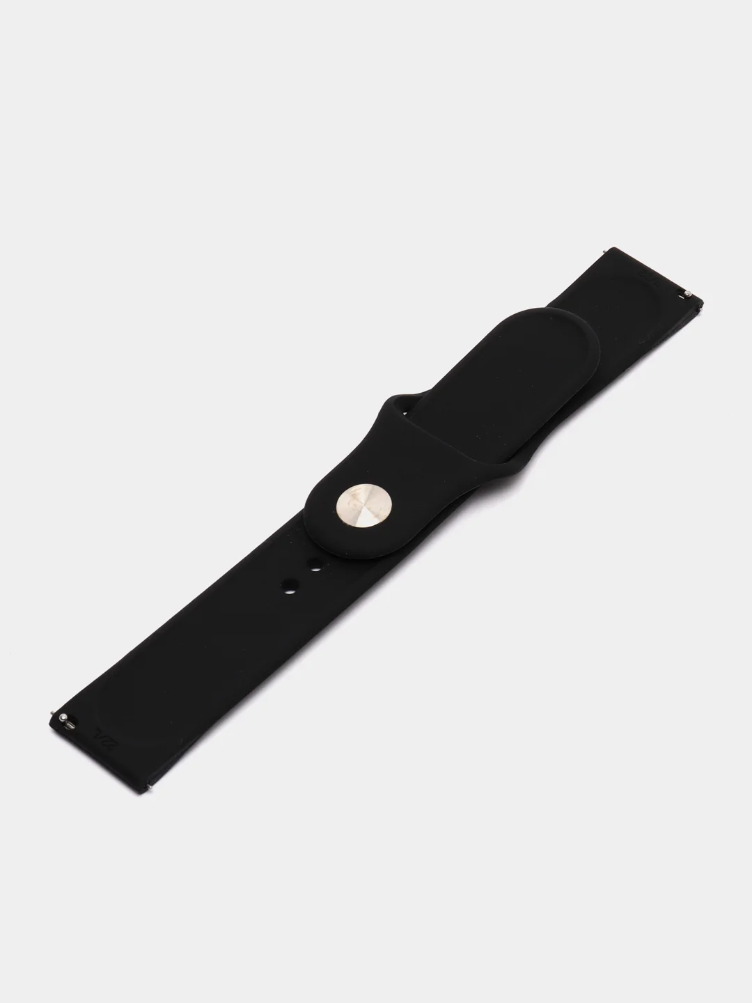 Черный силиконовый ремешок для Xiaomi Amazfit Bip / Huawei / Samsung, 20 мм / 22 мм, с кнопкой