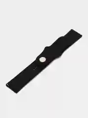 Черный силиконовый ремешок для Xiaomi Amazfit Bip / Huawei / Samsung, 20 мм / 22 мм, с кнопкой