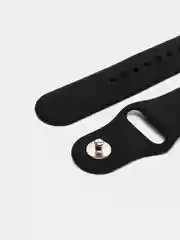 Черный силиконовый ремешок для Xiaomi Amazfit Bip / Huawei / Samsung, 20 мм / 22 мм, с кнопкой