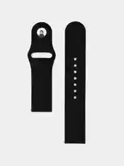 Черный силиконовый ремешок для Xiaomi Amazfit Bip / Huawei / Samsung, 20 мм / 22 мм, с кнопкой