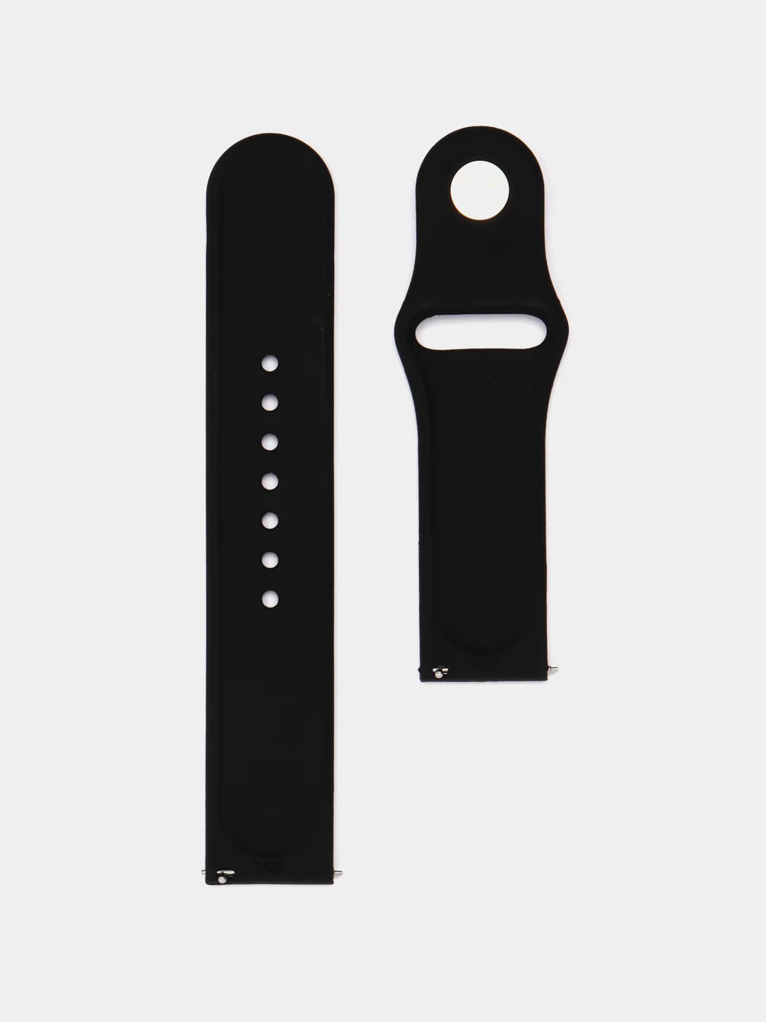 Черный силиконовый ремешок для Xiaomi Amazfit Bip / Huawei / Samsung, 20 мм / 22 мм, с кнопкой