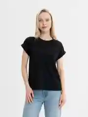 Черный футболка женская