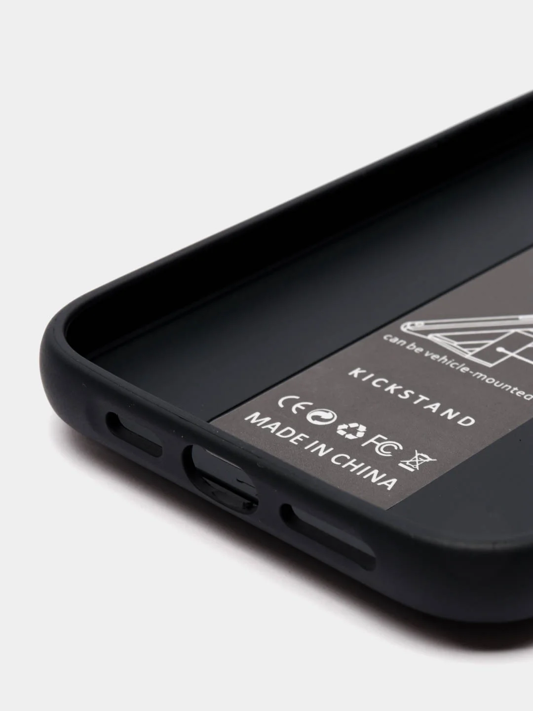 Темно-синий чехол iPhone 13 (6.1), 13 Pro Max (6.7) силиконовый под кожу с подставкой