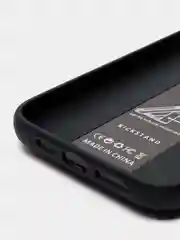 Темно-синий чехол iPhone 13 (6.1), 13 Pro Max (6.7) силиконовый под кожу с подставкой