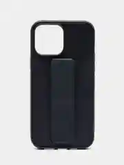 Темно-синий чехол iPhone 13 (6.1), 13 Pro Max (6.7) силиконовый под кожу с подставкой