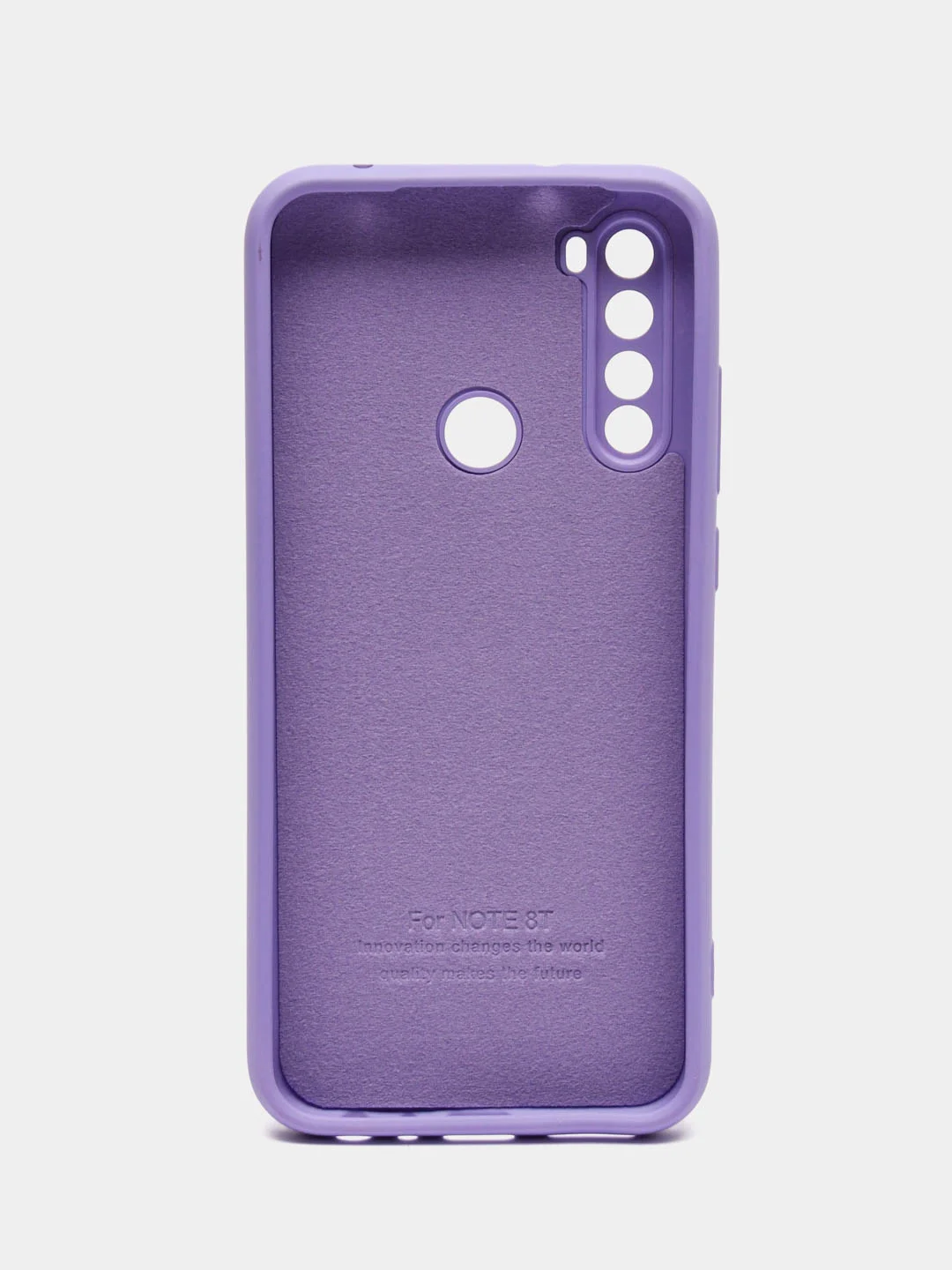 Сиреневый чехол Xiaomi Redmi Note 8T, Сяоми Редми Нот 8Т силиконовый, с закрытым низом