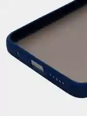 Темно-синий чехол пластиковый Xiaomi Redmi Note 11 4G, Redmi Note 11S, матовый, с цветными кнопками