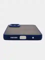 Темно-синий чехол пластиковый Xiaomi Redmi Note 11 4G, Redmi Note 11S, матовый, с цветными кнопками